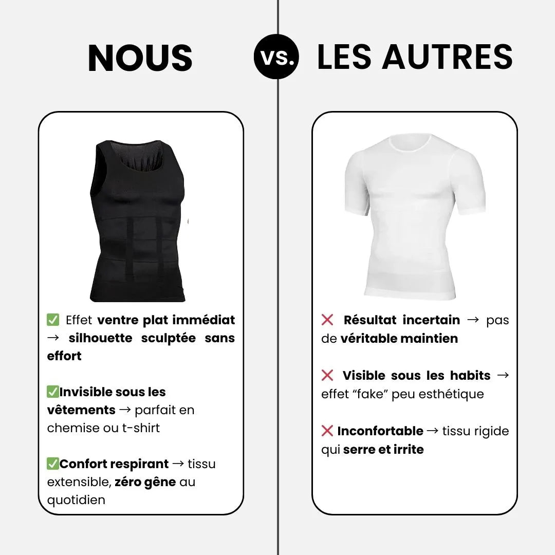 SculptWear™ – Débardeur gainant homme ventre plat instantané