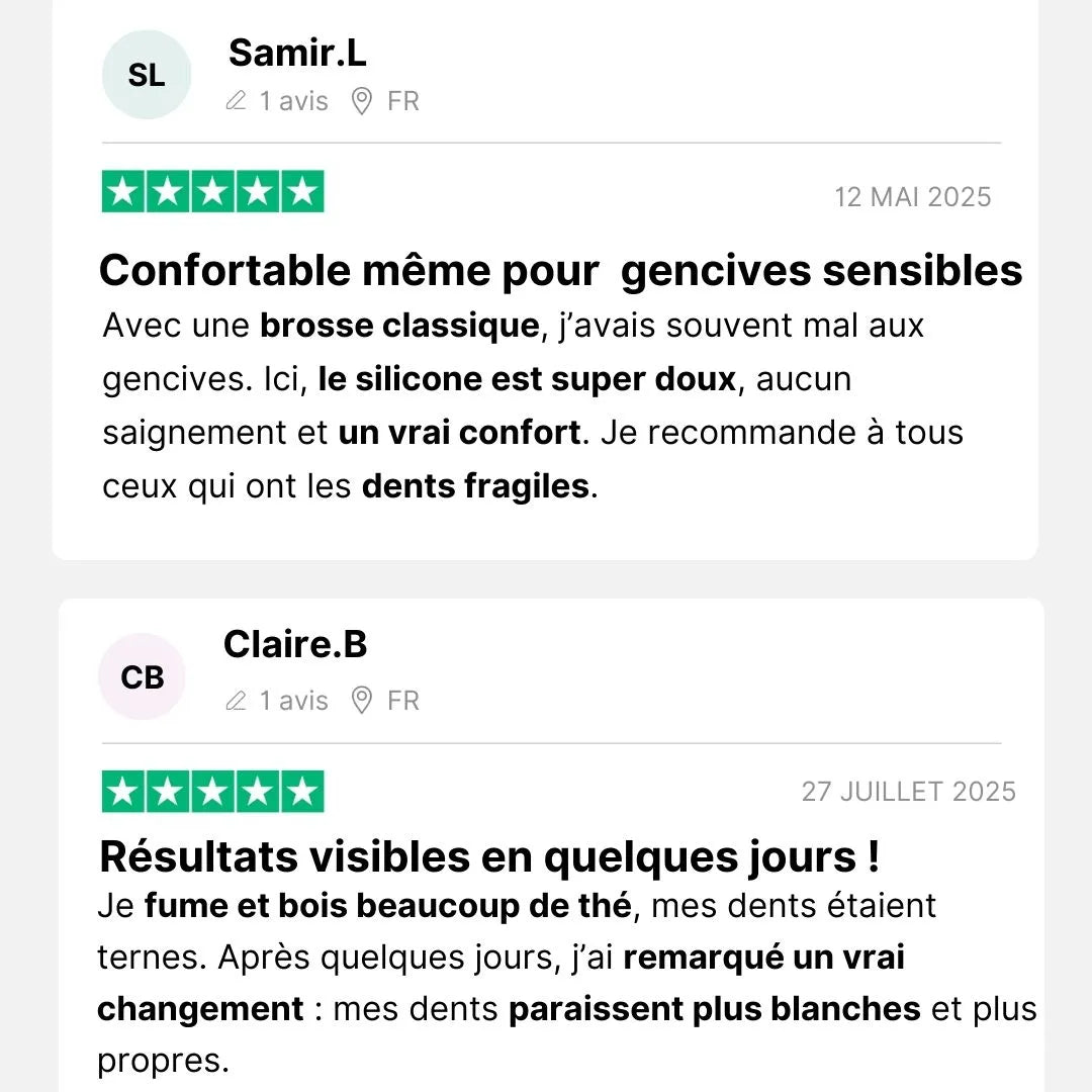 Brosse sonique anti-taches – Café, thé & tabac éliminés rapidement