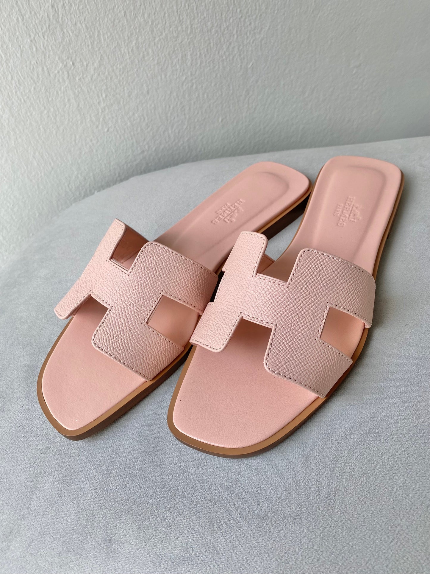 Claquettes Oran rose pâle