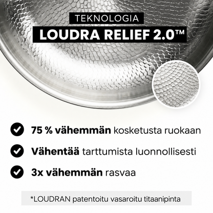 100 % puhdas titaanipannu myrkyttömään ruoanlaittoon