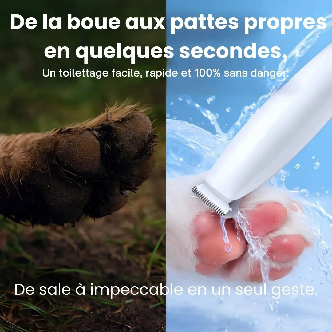 PawClean™ – Tondeuse & Nettoyeur de Pattes 2-en-1