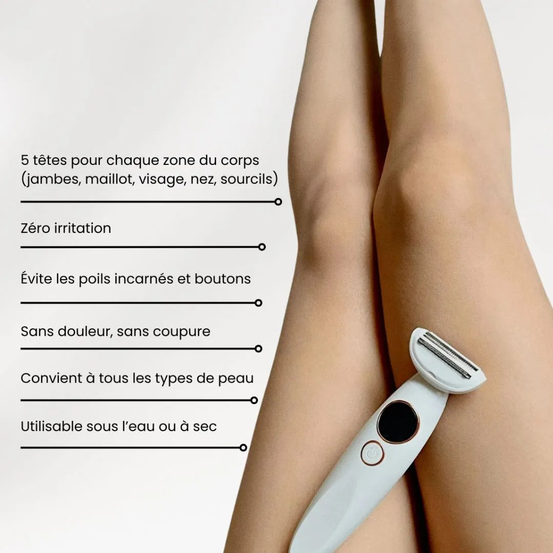 SkinEase™ – Rasoir 5-en-1 pour une Peau Lisse et Douce