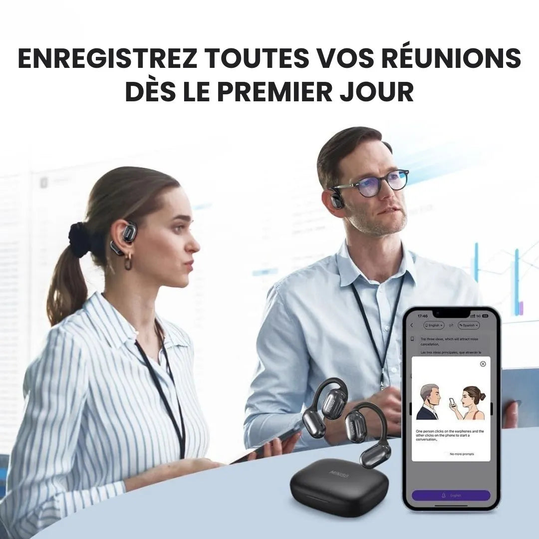 Écouteurs Traducteurs Instantanés™ – 40 Langues en Temps Réel
