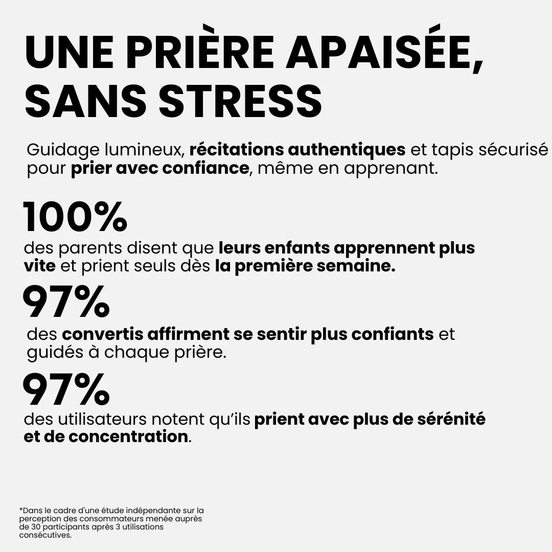 Tapis de Prière Intelligent™ – Apprenez & Priez Avec Sérénité