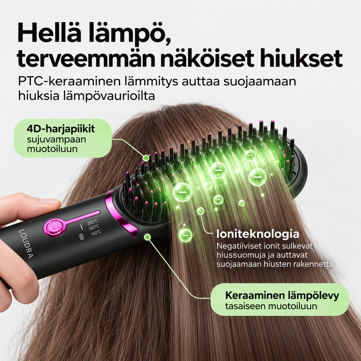 Loudra FineHeat™ 3 | Langaton suoristusharja
