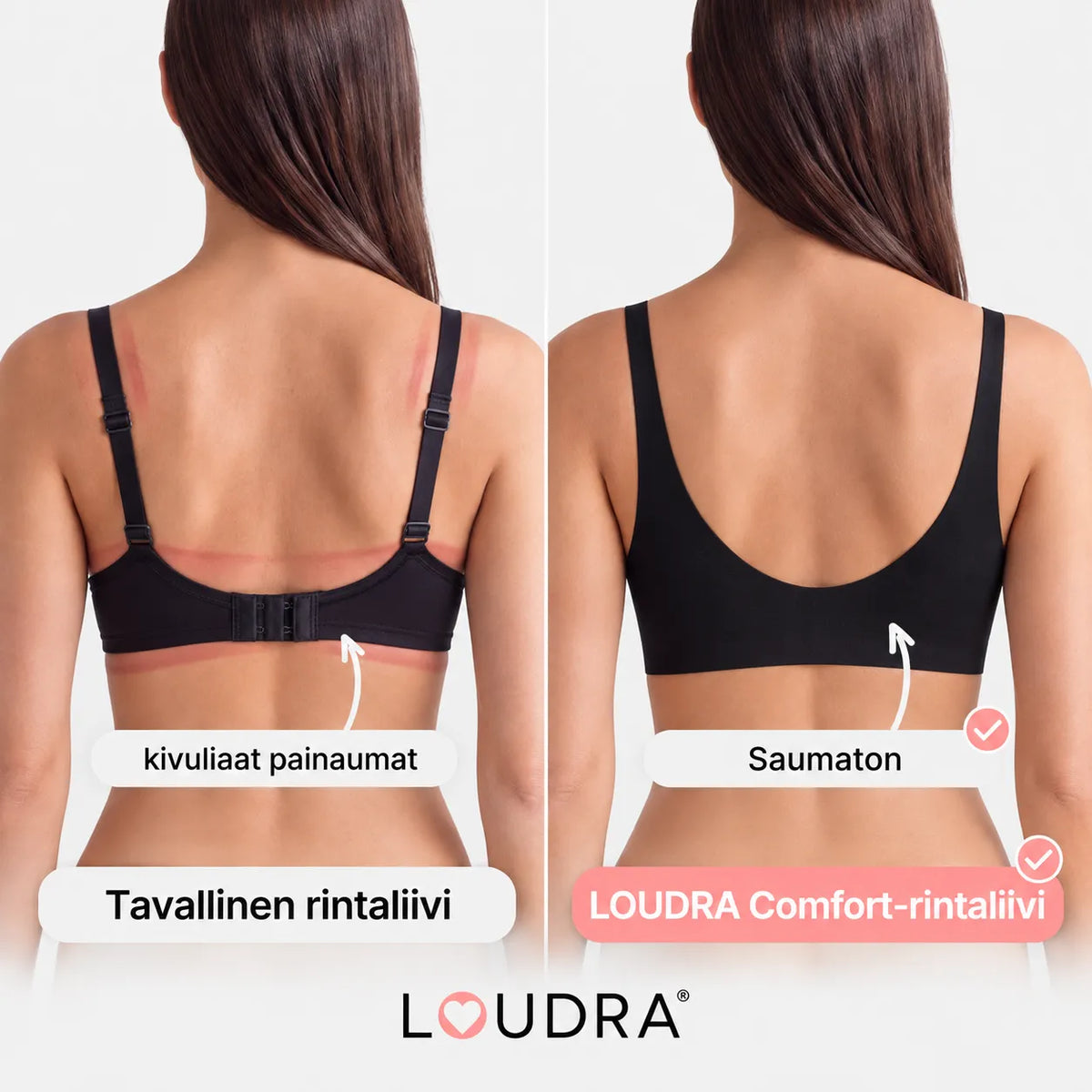 Loudra Comfort-rintaliivi – saumaton ja kaaritueton