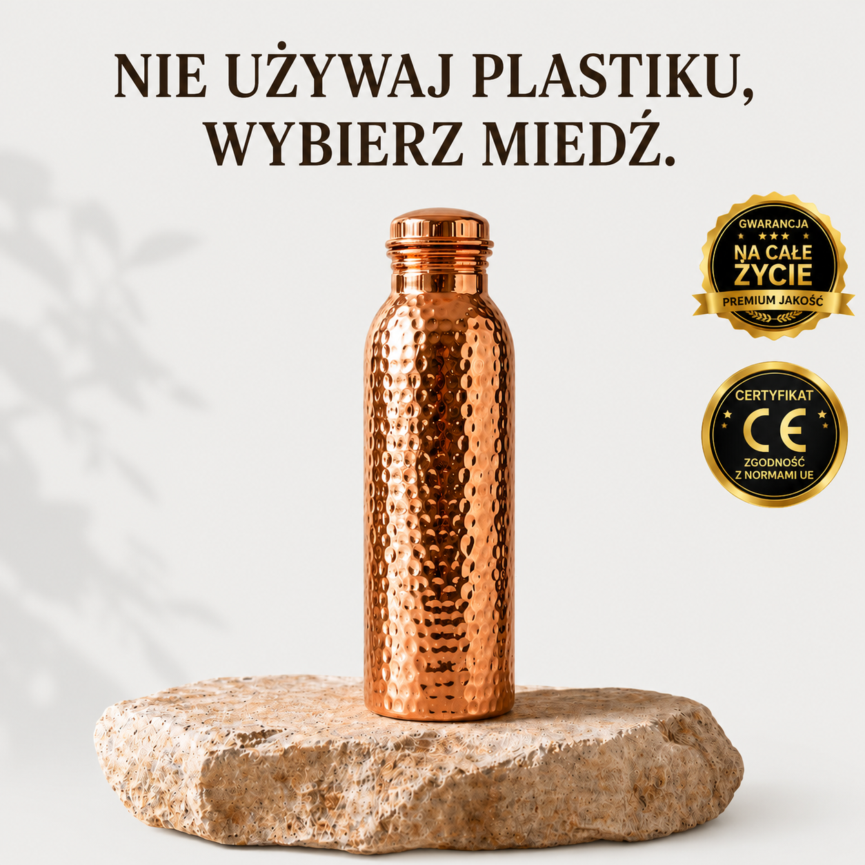 Butelka Miedziana – Loudra™ | Naturalnie Oczyszczona Woda, Bez Plastiku