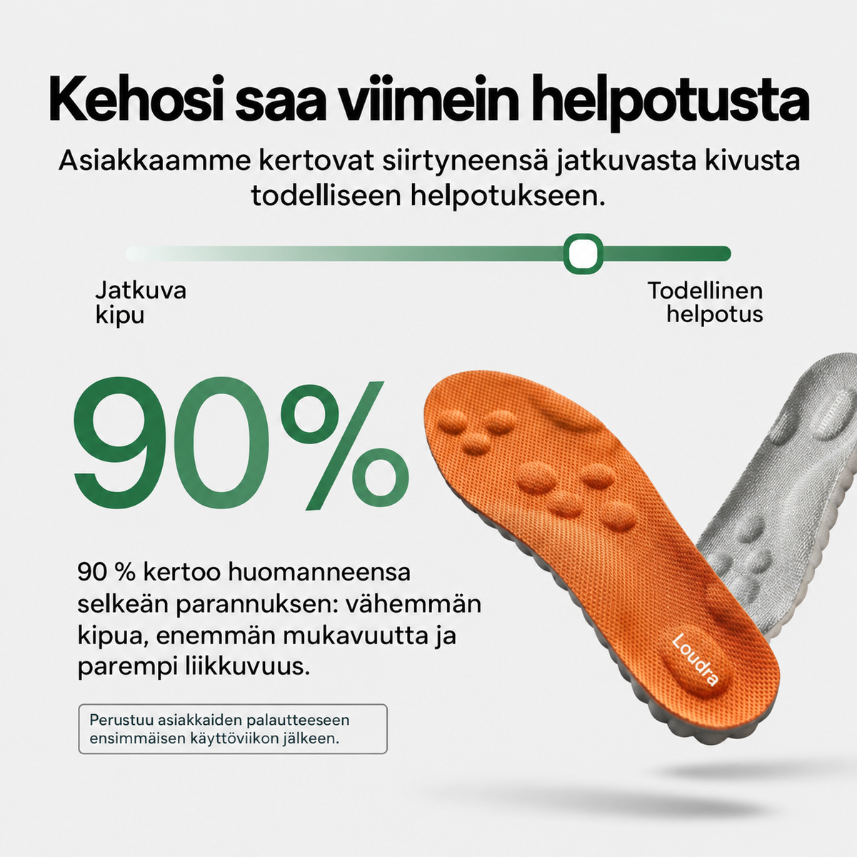 OrthoComfort-pohjallinen – ortopedista helpotusta