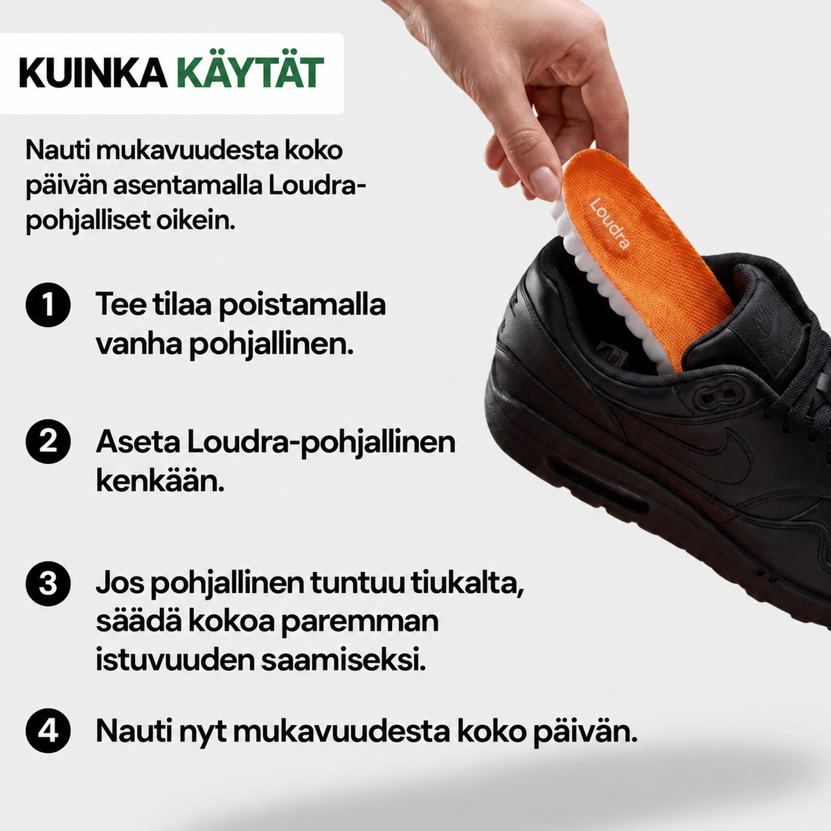 OrthoComfort-pohjallinen – ortopedista helpotusta