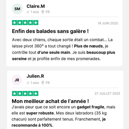 Laisse Double Rétractable – Zéro Nœud, Zéro Stress